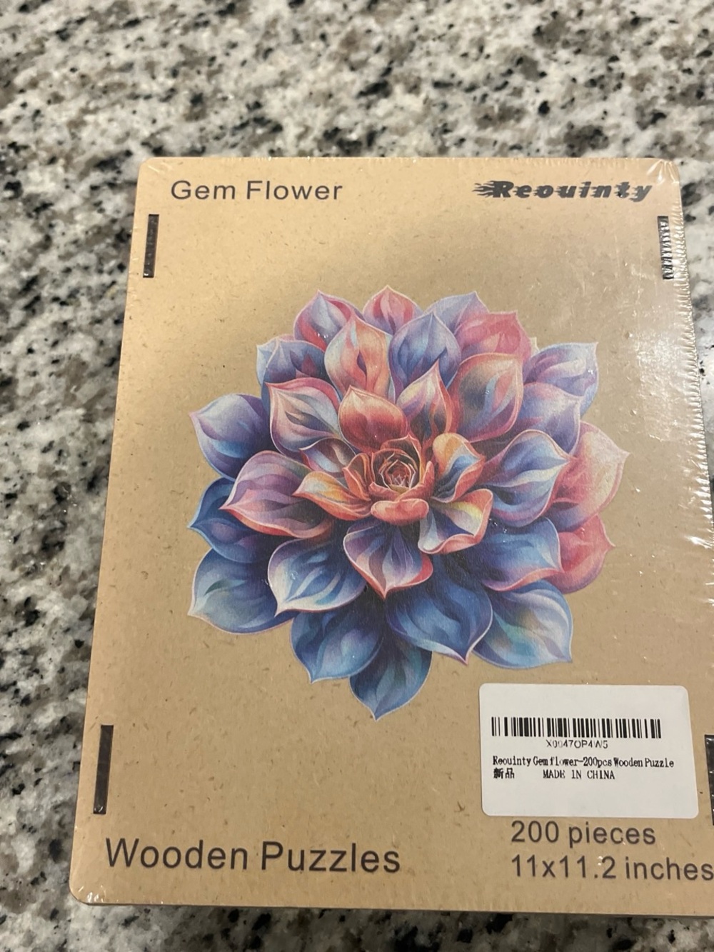 New sealed boxGem Flower Wooden Puzzle - Multicolor Floral Artwork